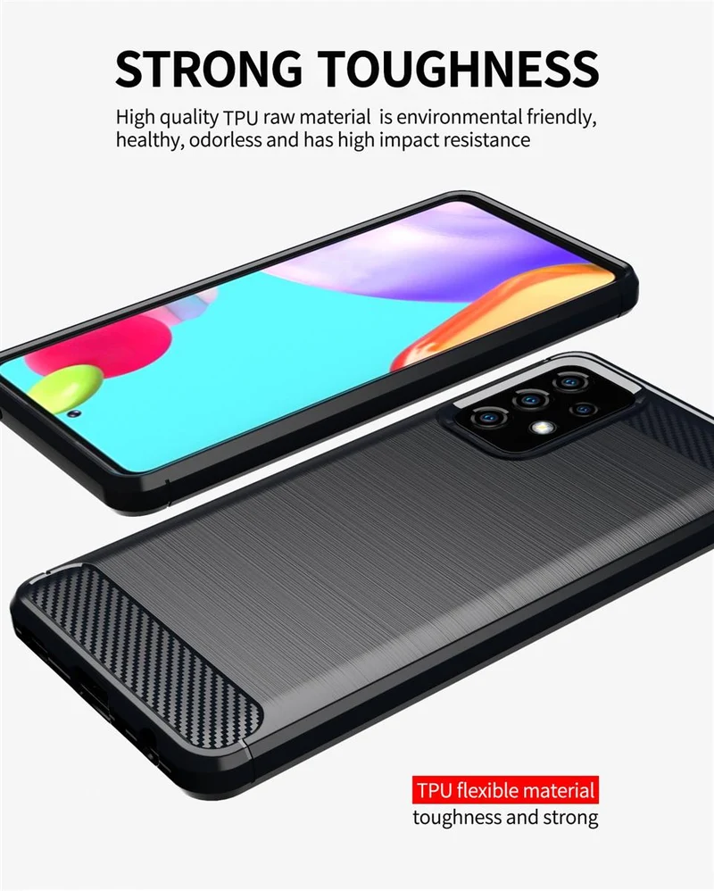 Cadorabo Hülle für Samsung Galaxy A91 / S10 LITE / M80s Schutzhülle aus flexiblem TPU Silikon in Edelstahl-Karbonfaser Optik