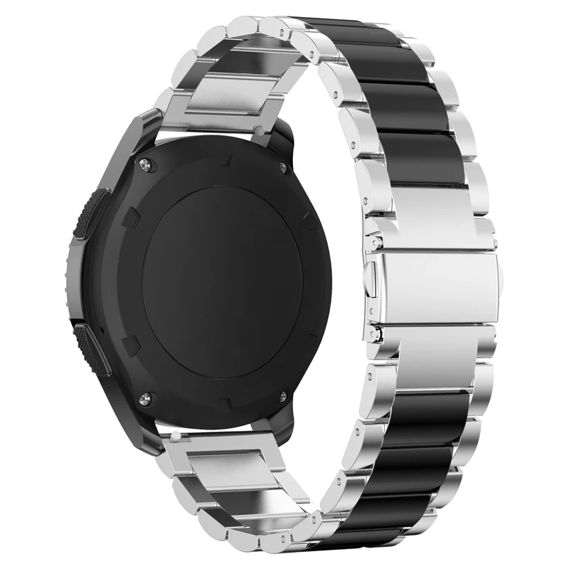 Cadorabo Edelstahl Armband 22mm kompatibel mit Samsung Galaxy Gear S3 / Gear 2 Ersatzarmband für Huawei Watch GT für Watch 2 Pro für Ticwatch Pro für Pepple Time für Amazfit Pace uvm
