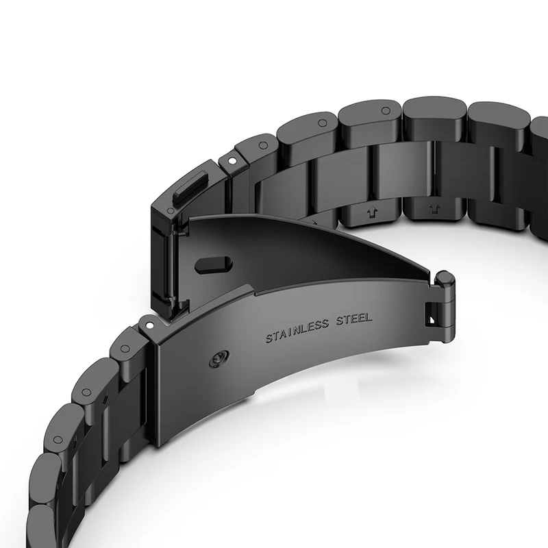 Cadorabo Edelstahl Armband 22mm kompatibel mit Samsung Galaxy Gear S3 / Gear 2 Ersatzarmband für Huawei Watch GT für Watch 2 Pro für Ticwatch Pro für Pepple Time für Amazfit Pace uvm