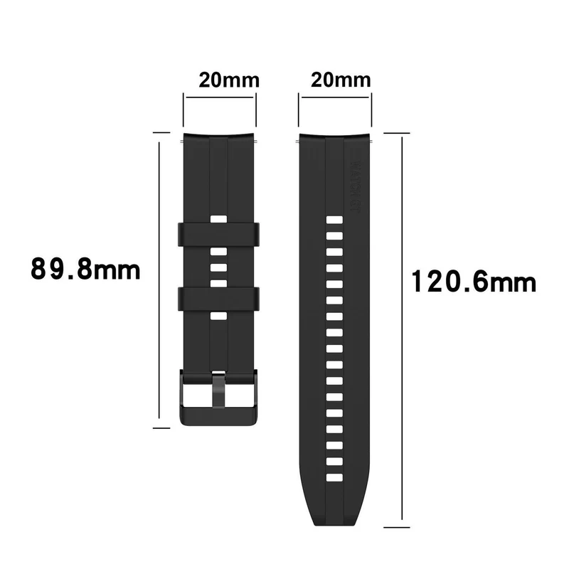 Cadorabo Silikon Armband 20mm kompatibel mit Samsung Galaxy Watch 42mm / S2 Classic / Sport Ersatzarmband für Huawei Watch 2 für Nokia Steel für LG Watch Sport für Pepple 2 uvm