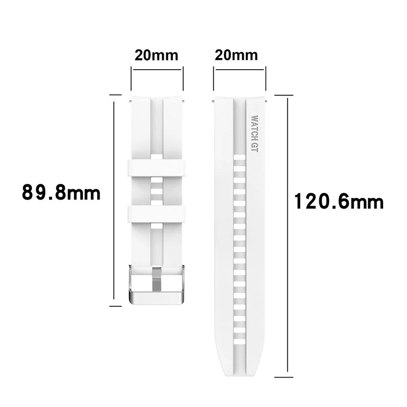 Cadorabo Silikon Armband 20mm kompatibel mit Samsung Galaxy Watch 42mm / S2 Classic / Sport Ersatzarmband für Huawei Watch 2 für Nokia Steel für LG Watch Sport für Pepple 2 uvm