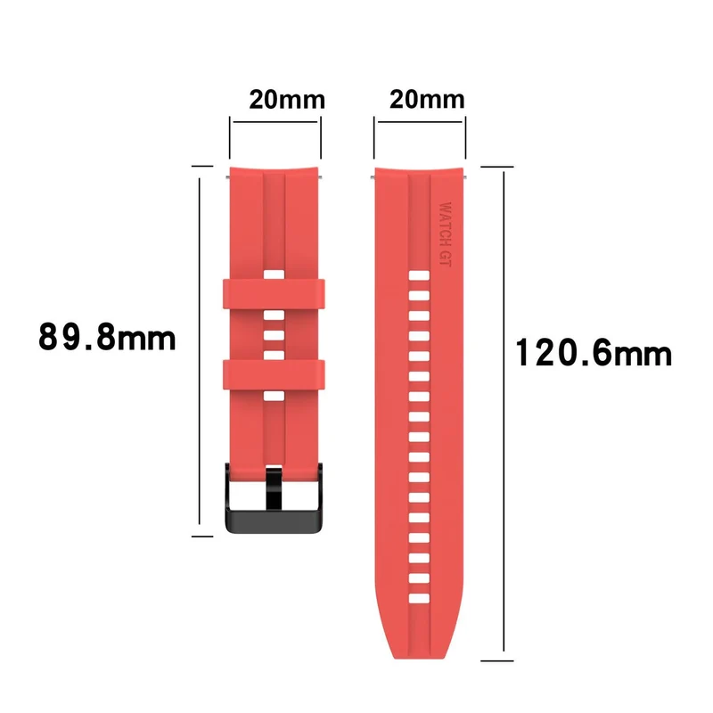 Cadorabo Silikon Armband 20mm kompatibel mit Samsung Galaxy Watch 42mm / S2 Classic / Sport Ersatzarmband für Huawei Watch 2 für Nokia Steel für LG Watch Sport für Pepple 2 uvm