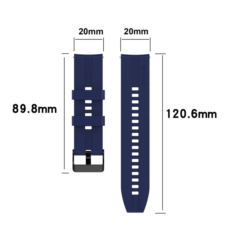 Cadorabo Silikon Armband 20mm kompatibel mit Samsung Galaxy Watch 42mm / S2 Classic / Sport Ersatzarmband für Huawei Watch 2 für Nokia Steel für LG Watch Sport für Pepple 2 uvm