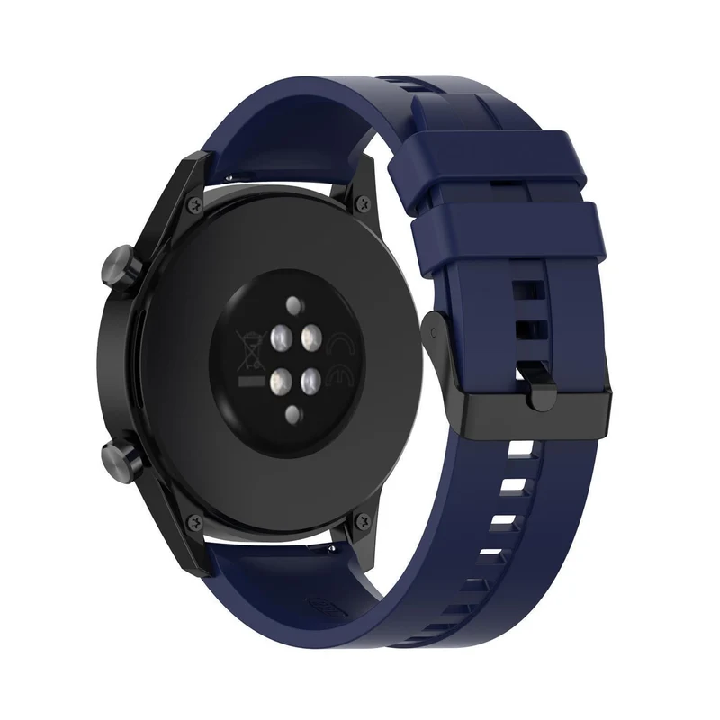 Cadorabo Silikon Armband 22mm kompatibel mit Samsung Galaxy Gear S3 / Gear 2 Ersatzarmband für Huawei Watch GT für Watch 2 Pro für Ticwatch Pro für Pepple Time für Amazfit Pace uvm.