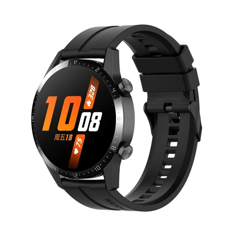 Cadorabo Silikon Armband 22mm kompatibel mit Samsung Galaxy Gear S3 / Gear 2 Ersatzarmband für Huawei Watch GT für Watch 2 Pro für Ticwatch Pro für Pepple Time für Amazfit Pace uvm.