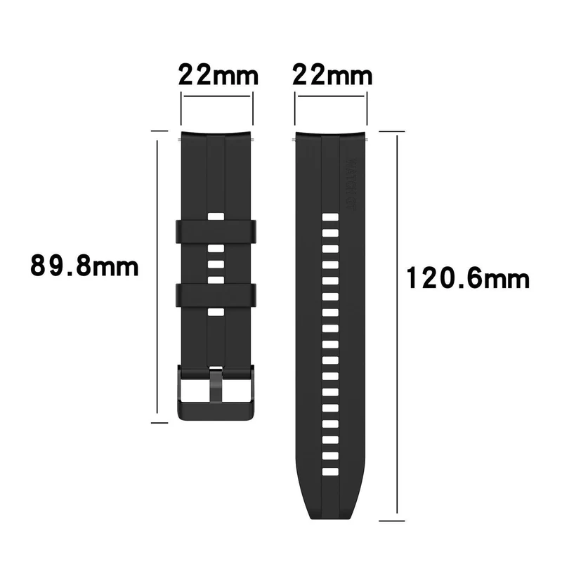 Cadorabo Silikon Armband 22mm kompatibel mit Samsung Galaxy Gear S3 / Gear 2 Ersatzarmband für Huawei Watch GT für Watch 2 Pro für Ticwatch Pro für Pepple Time für Amazfit Pace uvm.
