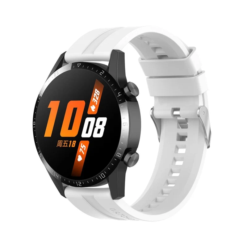 Cadorabo Silikon Armband 22mm kompatibel mit Samsung Galaxy Gear S3 / Gear 2 Ersatzarmband für Huawei Watch GT für Watch 2 Pro für Ticwatch Pro für Pepple Time für Amazfit Pace uvm.