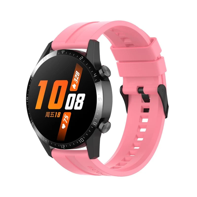 Cadorabo Silikon Armband 22mm kompatibel mit Samsung Galaxy Gear S3 / Gear 2 Ersatzarmband für Huawei Watch GT für Watch 2 Pro für Ticwatch Pro für Pepple Time für Amazfit Pace uvm.