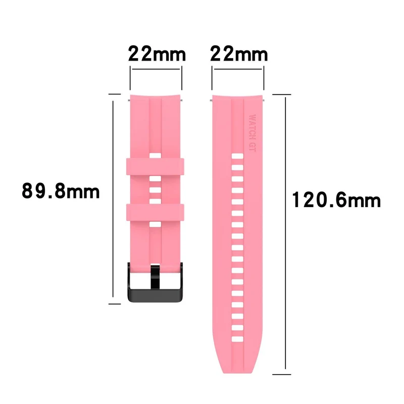 Cadorabo Silikon Armband 22mm kompatibel mit Samsung Galaxy Gear S3 / Gear 2 Ersatzarmband für Huawei Watch GT für Watch 2 Pro für Ticwatch Pro für Pepple Time für Amazfit Pace uvm.