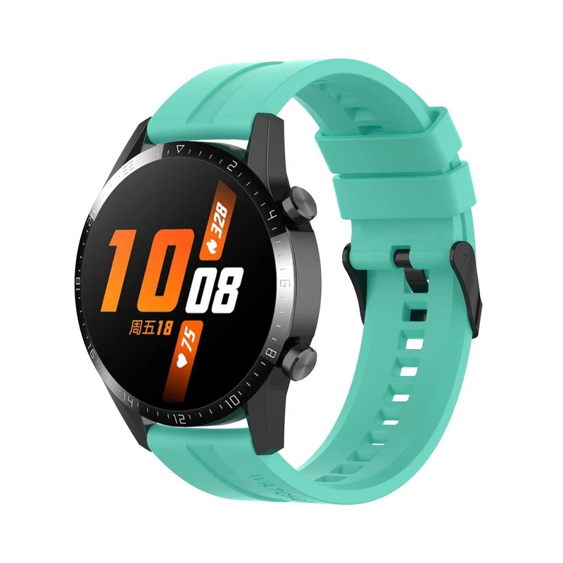 Cadorabo Silikon Armband 22mm kompatibel mit Samsung Galaxy Gear S3 / Gear 2 Ersatzarmband für Huawei Watch GT für Watch 2 Pro für Ticwatch Pro für Pepple Time für Amazfit Pace uvm.