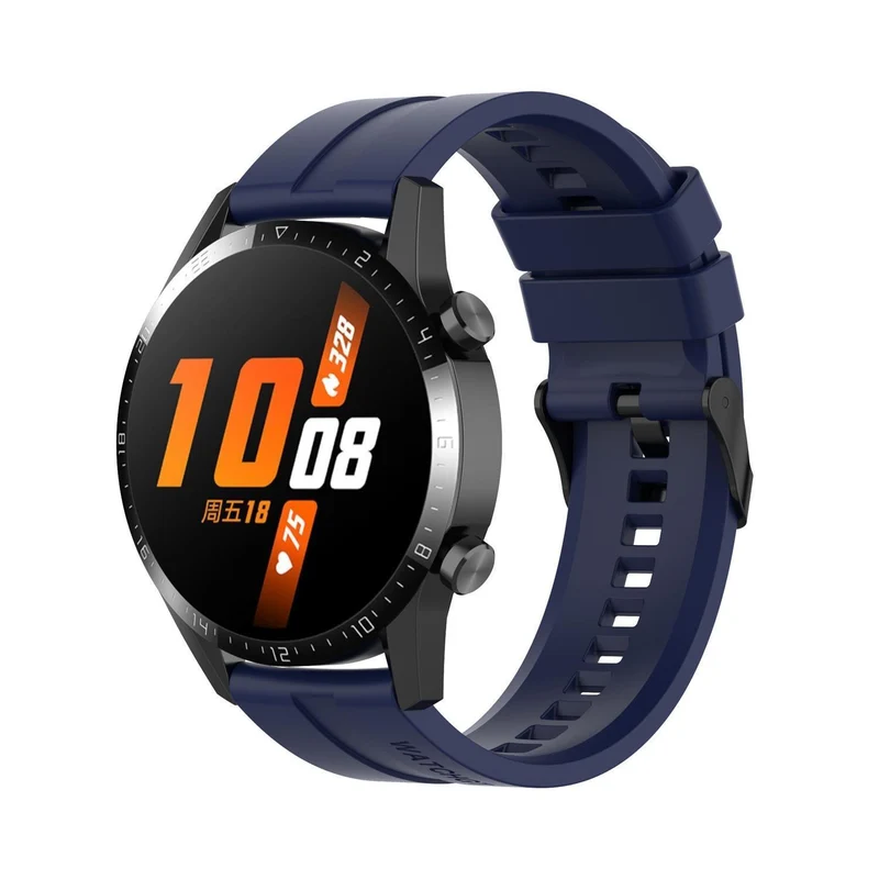 Cadorabo Silikon Armband 22mm kompatibel mit Samsung Galaxy Gear S3 / Gear 2 Ersatzarmband für Huawei Watch GT für Watch 2 Pro für Ticwatch Pro für Pepple Time für Amazfit Pace uvm.