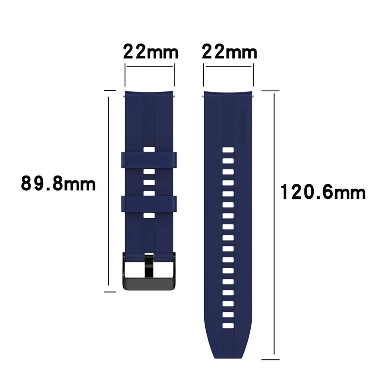 Cadorabo Silikon Armband 22mm kompatibel mit Samsung Galaxy Gear S3 / Gear 2 Ersatzarmband für Huawei Watch GT für Watch 2 Pro für Ticwatch Pro für Pepple Time für Amazfit Pace uvm.