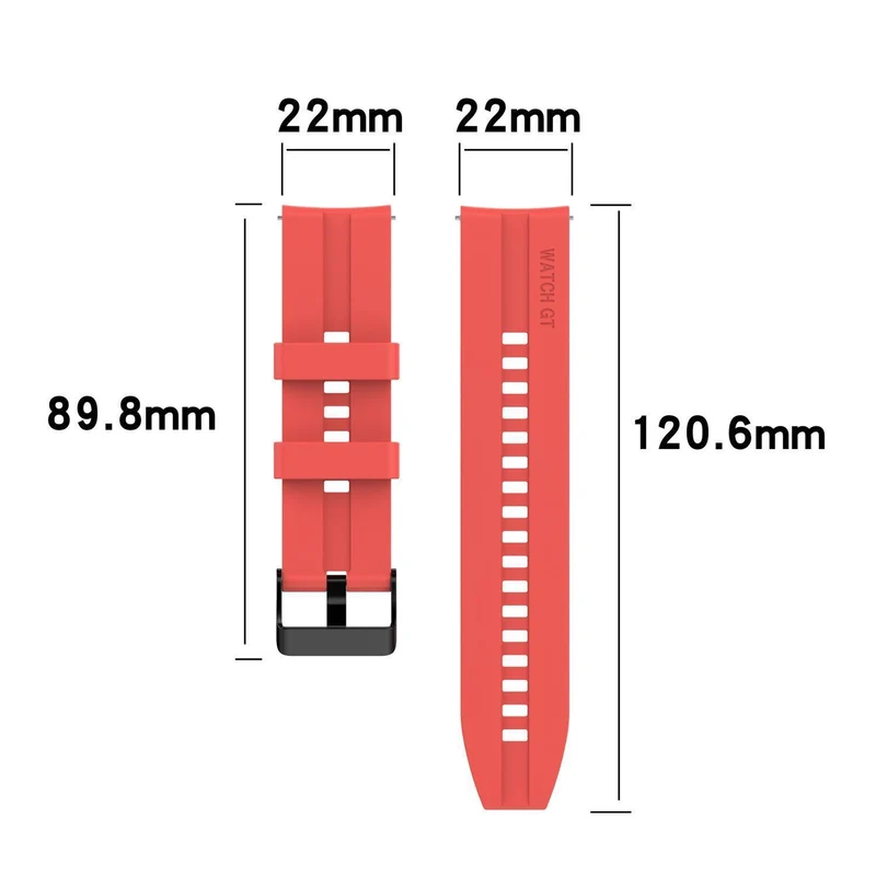 Cadorabo Silikon Armband 22mm kompatibel mit Samsung Galaxy Gear S3 / Gear 2 Ersatzarmband für Huawei Watch GT für Watch 2 Pro für Ticwatch Pro für Pepple Time für Amazfit Pace uvm.
