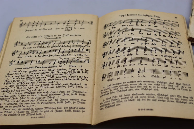 Satz von 3 Libretti Liederbuch WH