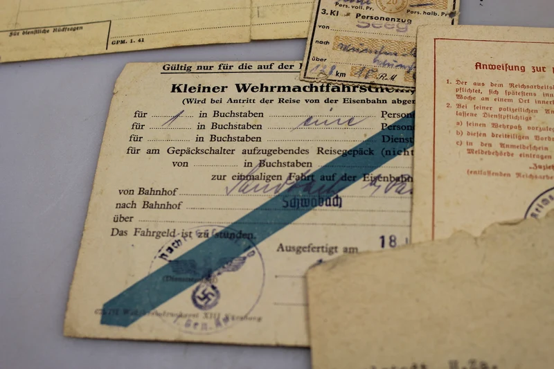 Konvolut-Dokumente aus dem Zweiten Weltkrieg
