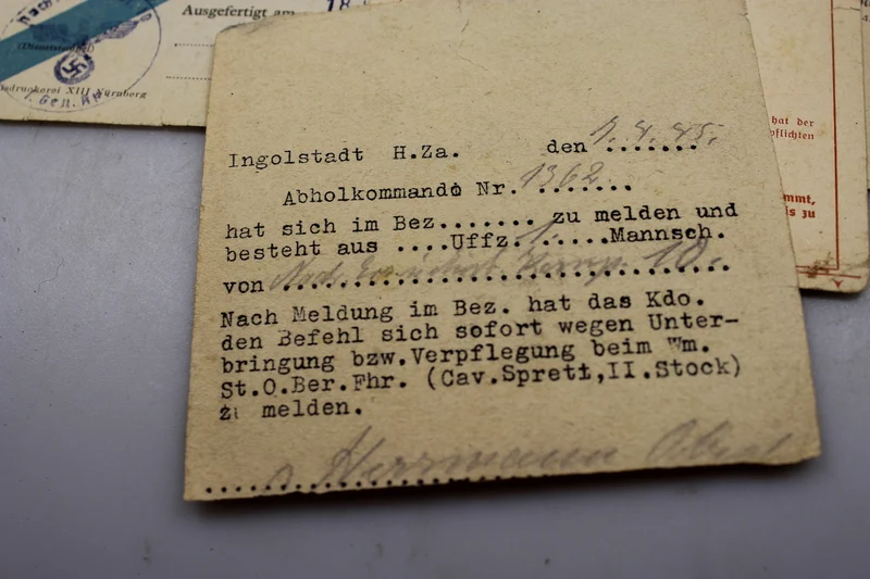 Konvolut-Dokumente aus dem Zweiten Weltkrieg