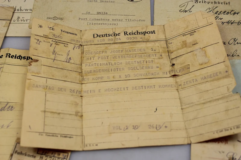 Konvolut-Dokumente aus dem Zweiten Weltkrieg