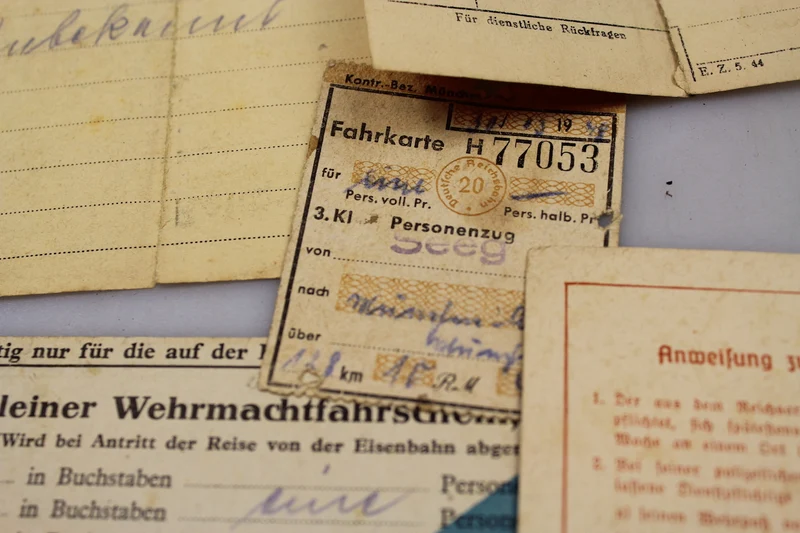 Konvolut-Dokumente aus dem Zweiten Weltkrieg