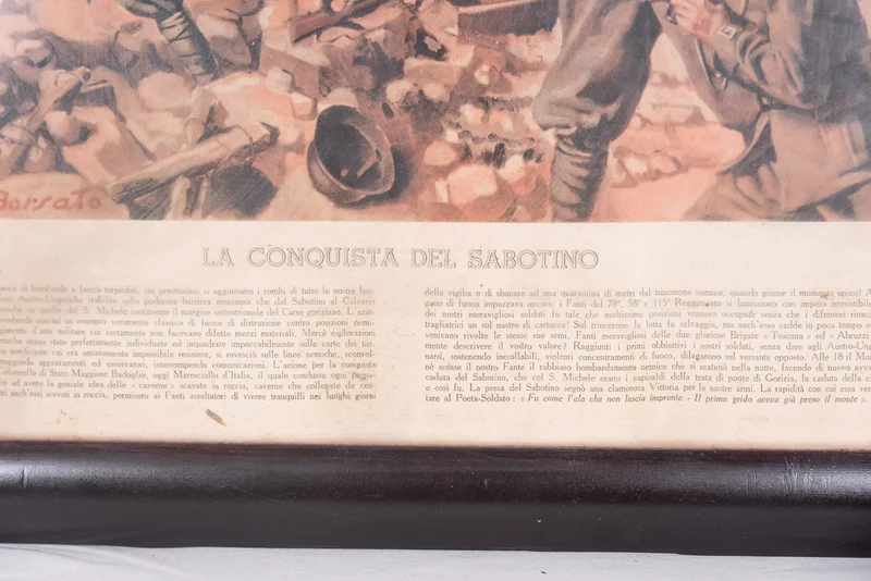 Druck „Die Eroberung von Sabotino“.