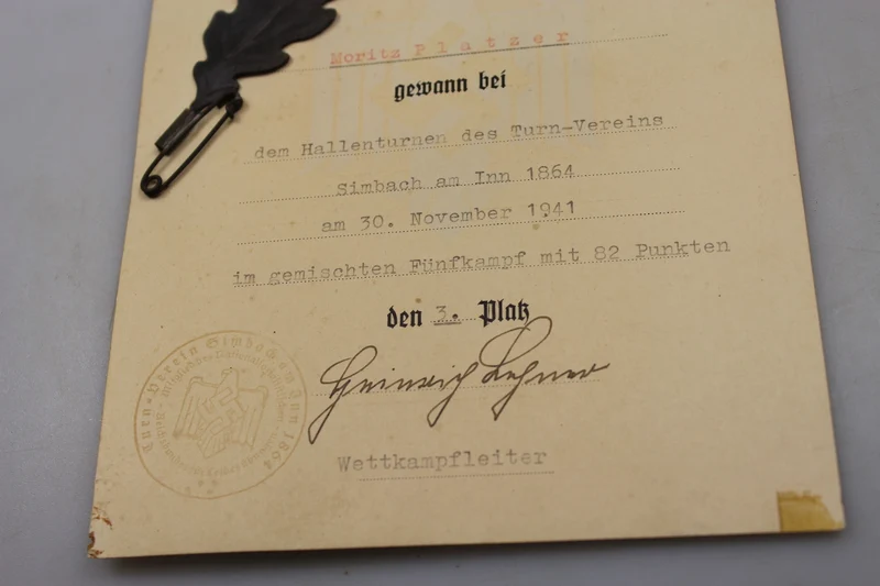 Attestierter Wettkampf 1941