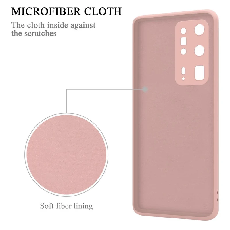 Cadorabo Hülle kompatibel mit Huawei P40 PRO / P40 PRO+ Schutzhülle aus flexiblem TPU Silikon mit Ring