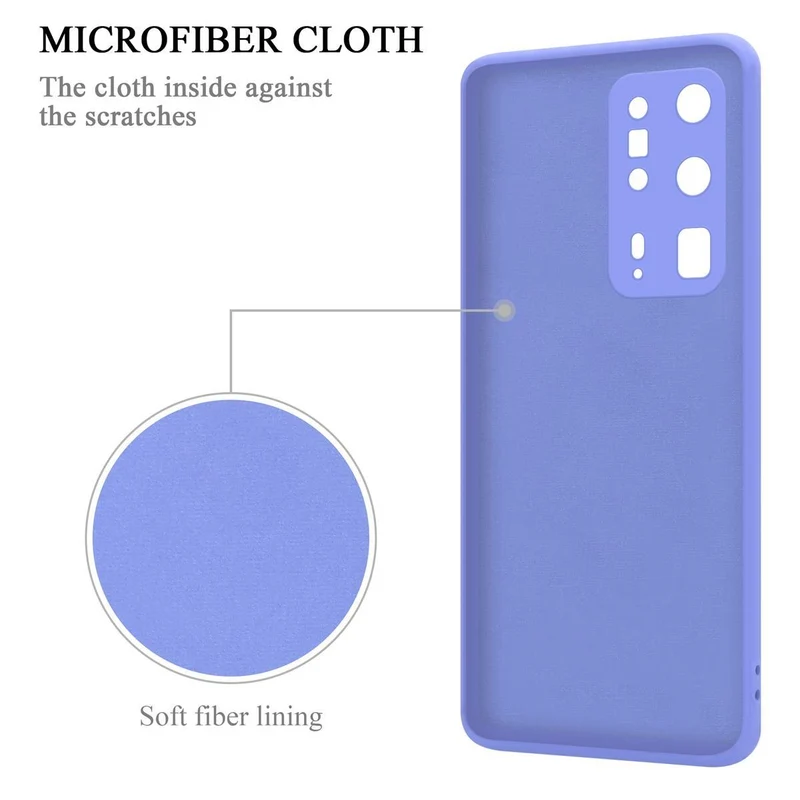 Cadorabo Hülle kompatibel mit Huawei P40 PRO / P40 PRO+ Schutzhülle aus flexiblem TPU Silikon mit Ring