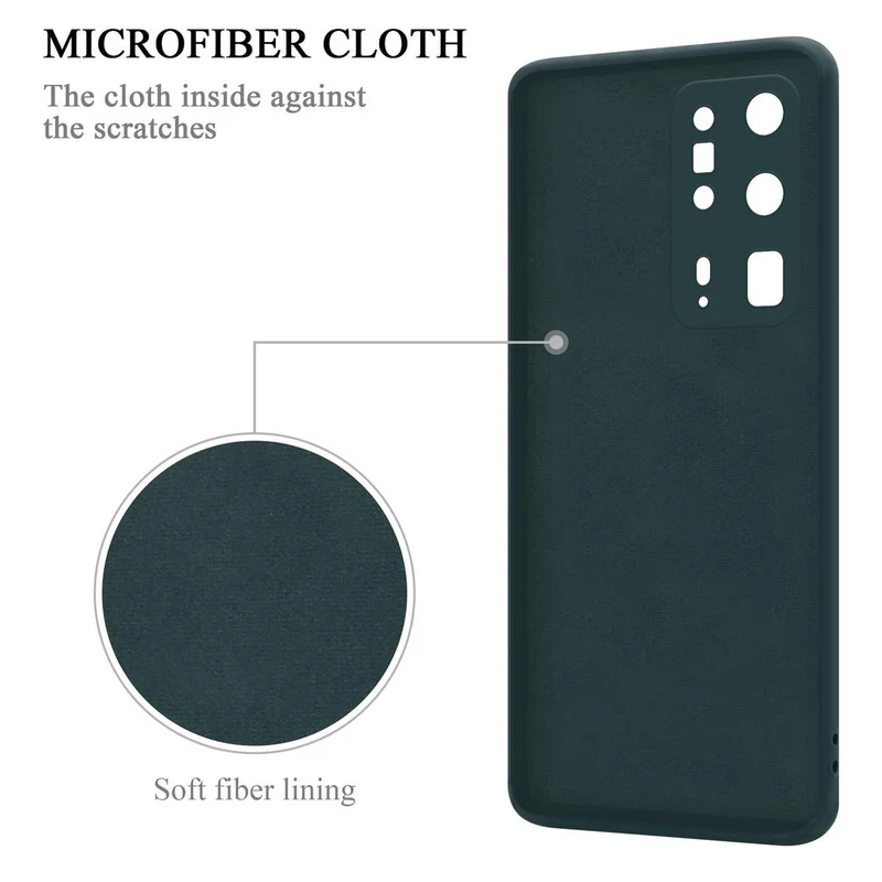 Cadorabo Hülle kompatibel mit Huawei P40 PRO / P40 PRO+ Schutzhülle aus flexiblem TPU Silikon mit Ring