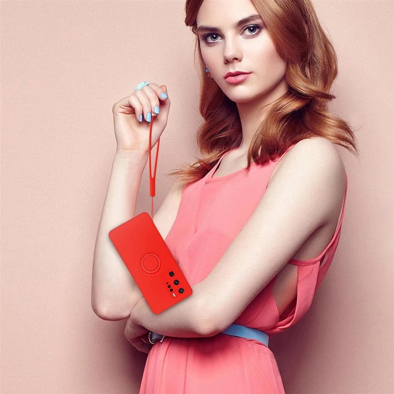 Cadorabo Hülle kompatibel mit Huawei P40 PRO / P40 PRO+ Schutzhülle aus flexiblem TPU Silikon mit Ring