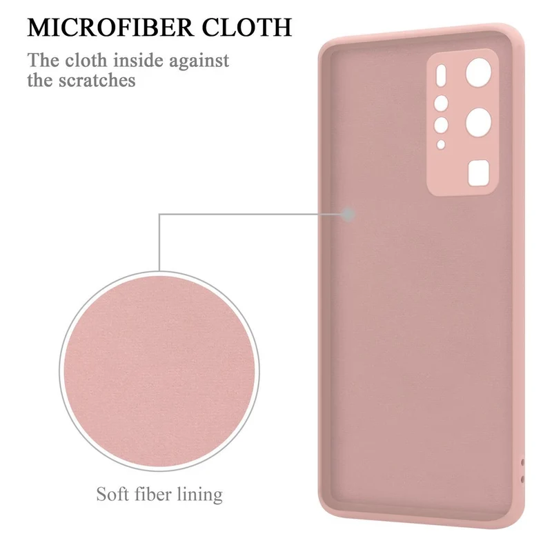 Cadorabo Hülle kompatibel mit Huawei P40 PRO / P40 PRO+ Schutzhülle aus flexiblem TPU Silikon mit Ring