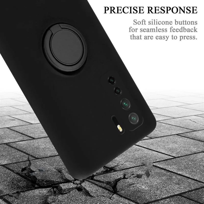 Cadorabo Hülle kompatibel mit Huawei NOVA 6 SE / P40 LITE / NOVA 7i Schutzhülle aus flexiblem TPU Silikon mit Ring