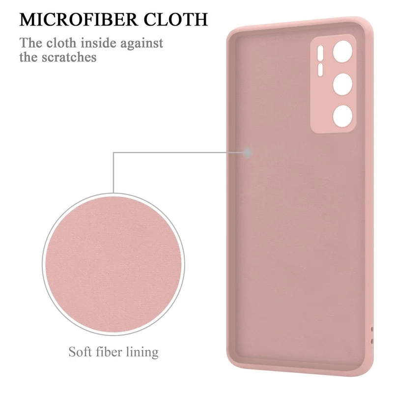 Cadorabo Hülle kompatibel mit Huawei P40 Schutzhülle aus flexiblem TPU Silikon mit Ring