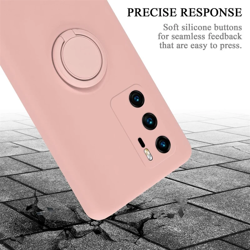 Cadorabo Hülle kompatibel mit Huawei P40 Schutzhülle aus flexiblem TPU Silikon mit Ring