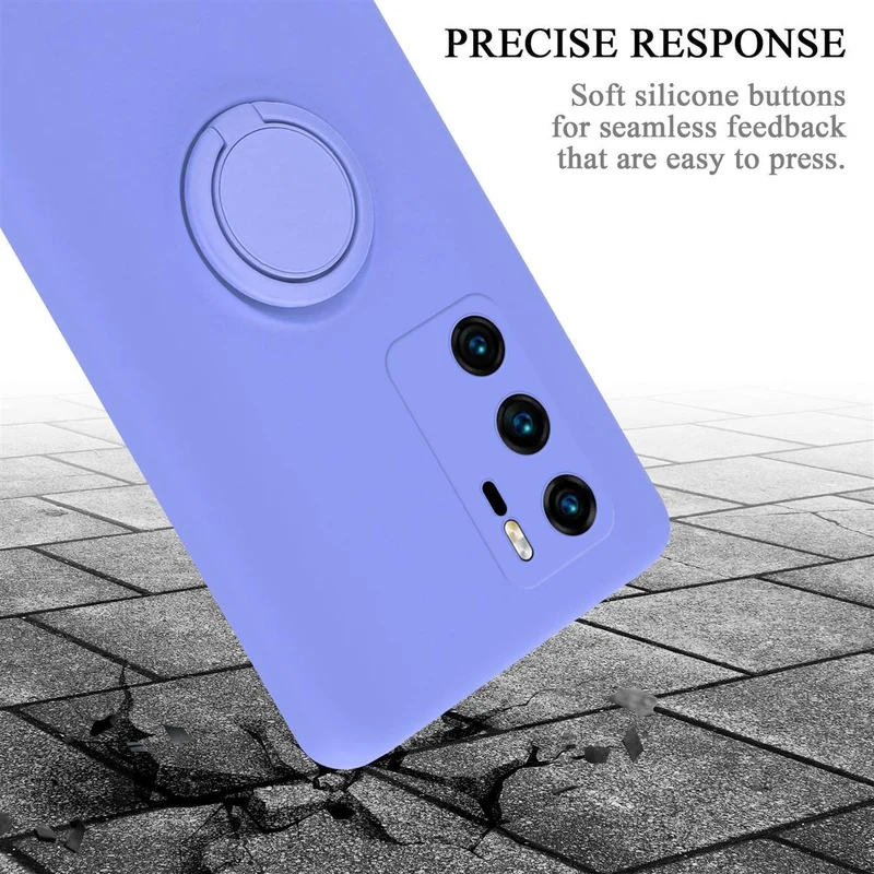 Cadorabo Hülle kompatibel mit Huawei P40 Schutzhülle aus flexiblem TPU Silikon mit Ring