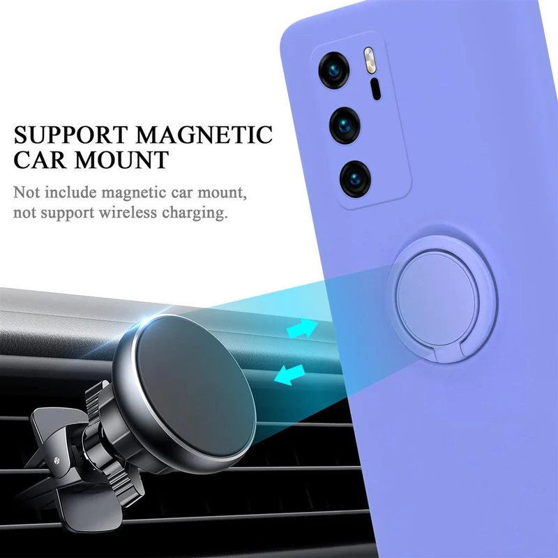 Cadorabo Hülle kompatibel mit Huawei P40 Schutzhülle aus flexiblem TPU Silikon mit Ring