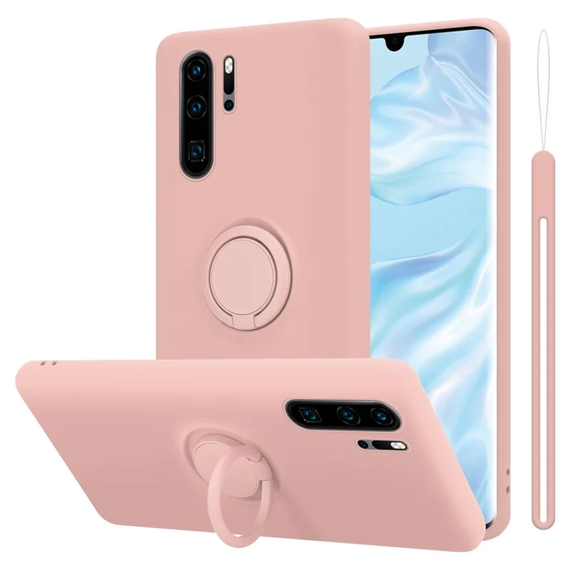 Cadorabo Hülle kompatibel mit Huawei P30 PRO Schutzhülle aus flexiblem TPU Silikon mit Ring