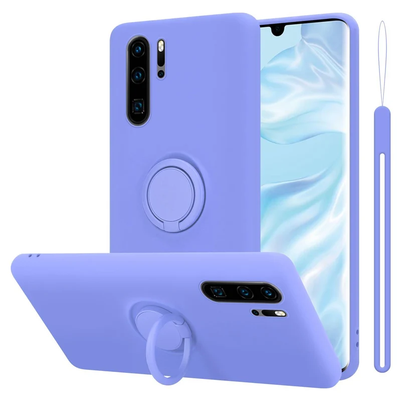 Cadorabo Hülle kompatibel mit Huawei P30 PRO Schutzhülle aus flexiblem TPU Silikon mit Ring
