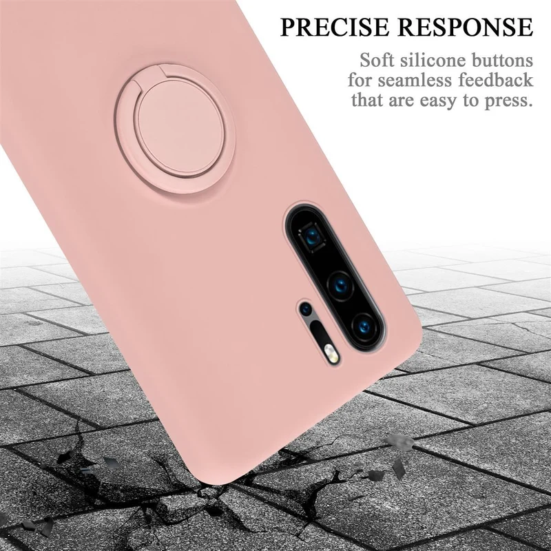 Cadorabo Hülle kompatibel mit Huawei P30 PRO Schutzhülle aus flexiblem TPU Silikon mit Ring