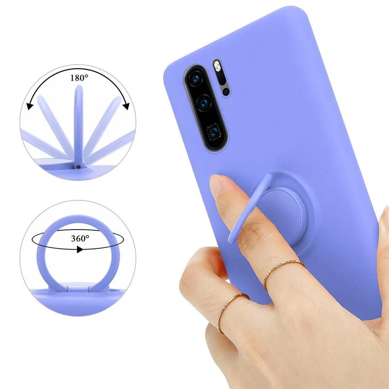 Cadorabo Hülle kompatibel mit Huawei P30 PRO Schutzhülle aus flexiblem TPU Silikon mit Ring