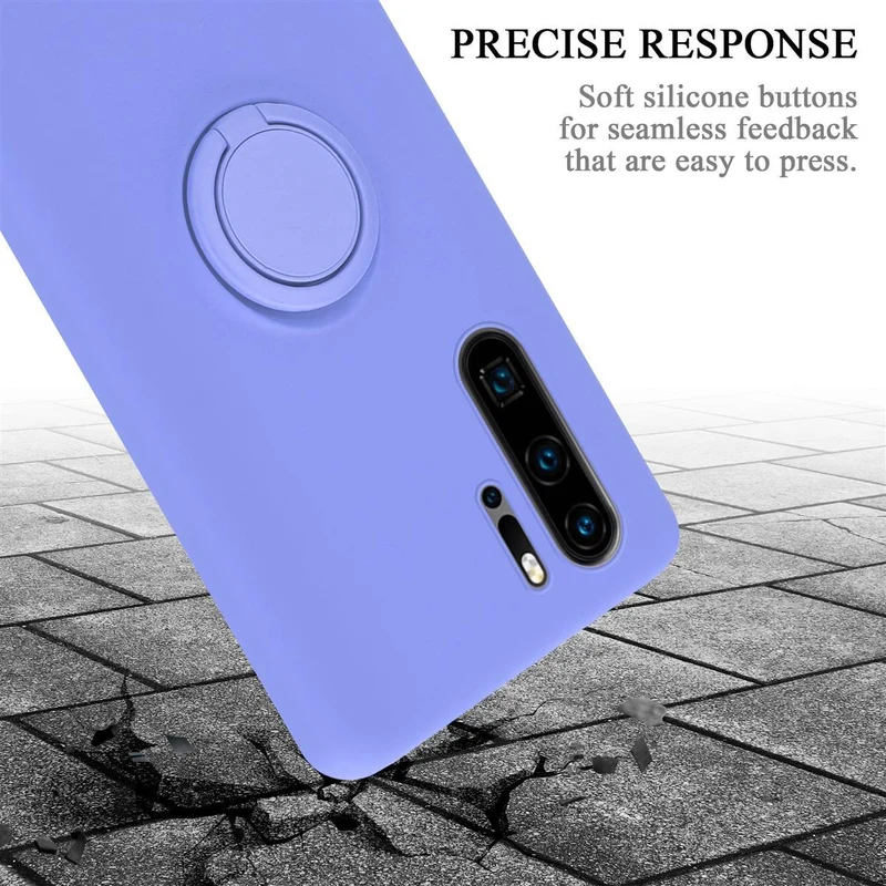 Cadorabo Hülle kompatibel mit Huawei P30 PRO Schutzhülle aus flexiblem TPU Silikon mit Ring