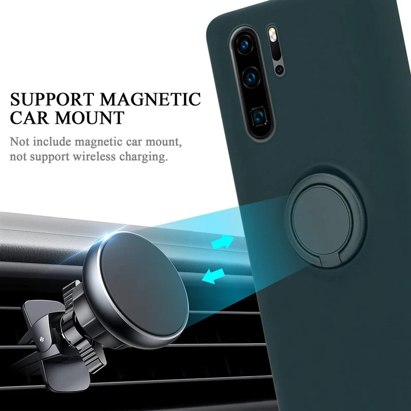 Cadorabo Hülle kompatibel mit Huawei P30 PRO Schutzhülle aus flexiblem TPU Silikon mit Ring