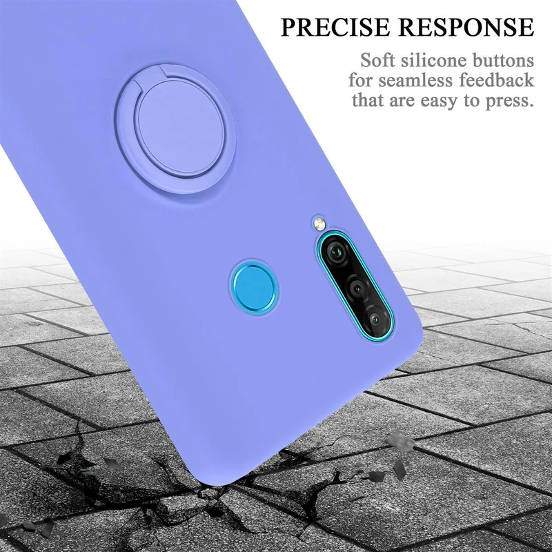Cadorabo Hülle kompatibel mit Huawei P30 LITE Schutzhülle aus flexiblem TPU Silikon mit Ring