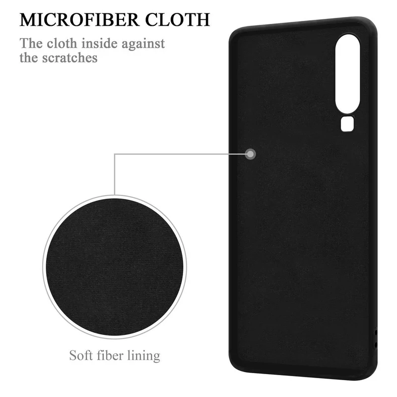 Cadorabo Hülle kompatibel mit Huawei P30 Schutzhülle aus flexiblem TPU Silikon mit Ring