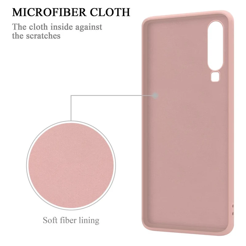 Cadorabo Hülle kompatibel mit Huawei P30 Schutzhülle aus flexiblem TPU Silikon mit Ring