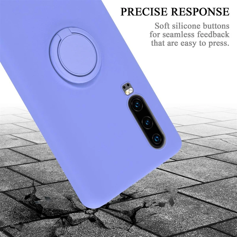 Cadorabo Hülle kompatibel mit Huawei P30 Schutzhülle aus flexiblem TPU Silikon mit Ring