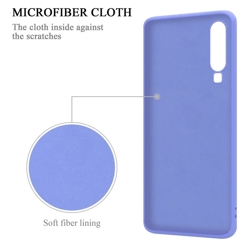 Cadorabo Hülle kompatibel mit Huawei P30 Schutzhülle aus flexiblem TPU Silikon mit Ring