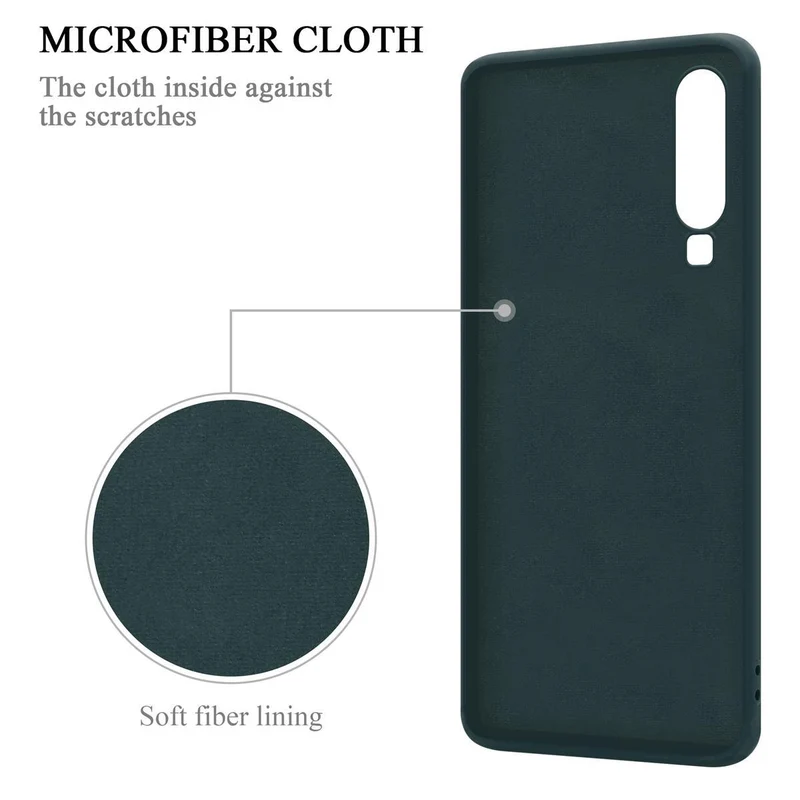 Cadorabo Hülle kompatibel mit Huawei P30 Schutzhülle aus flexiblem TPU Silikon mit Ring