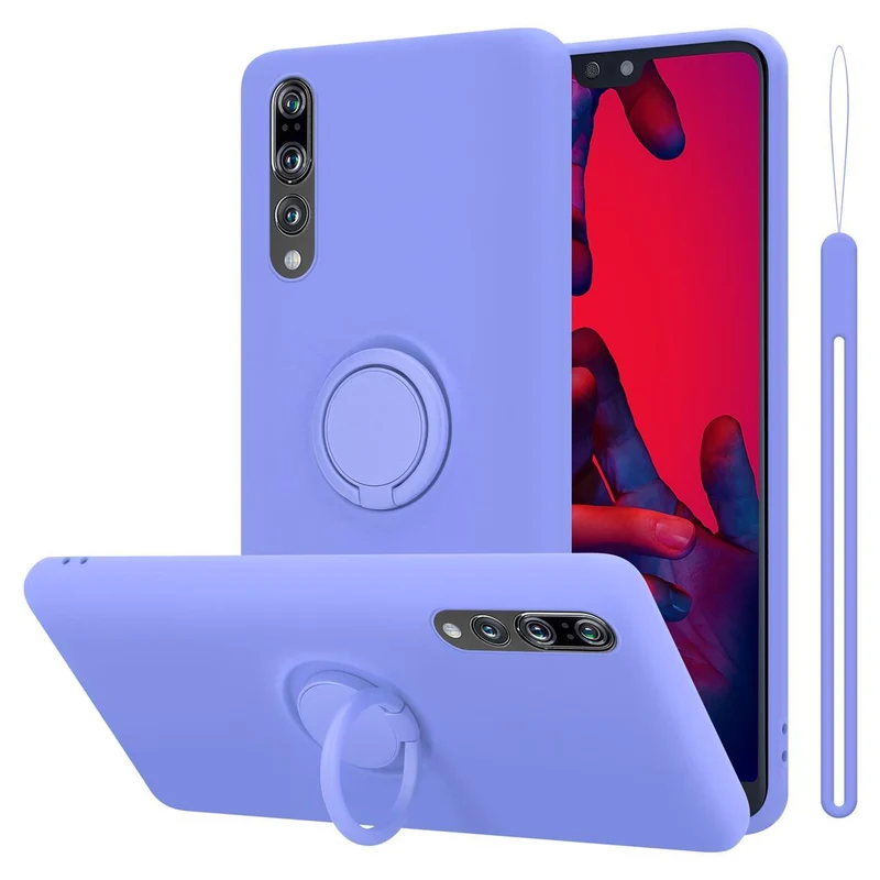 Cadorabo Hülle kompatibel mit Huawei P20 PRO / P20 PLUS Schutzhülle aus flexiblem TPU Silikon mit Ring