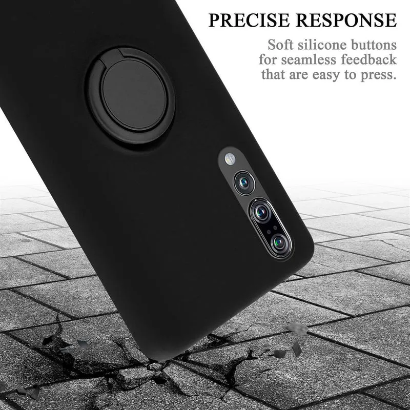 Cadorabo Hülle kompatibel mit Huawei P20 PRO / P20 PLUS Schutzhülle aus flexiblem TPU Silikon mit Ring