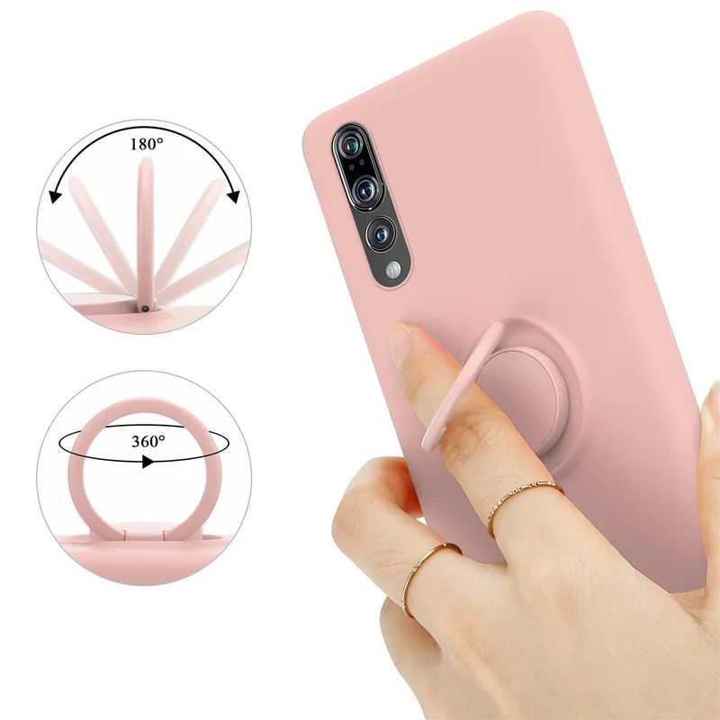 Cadorabo Hülle kompatibel mit Huawei P20 PRO / P20 PLUS Schutzhülle aus flexiblem TPU Silikon mit Ring