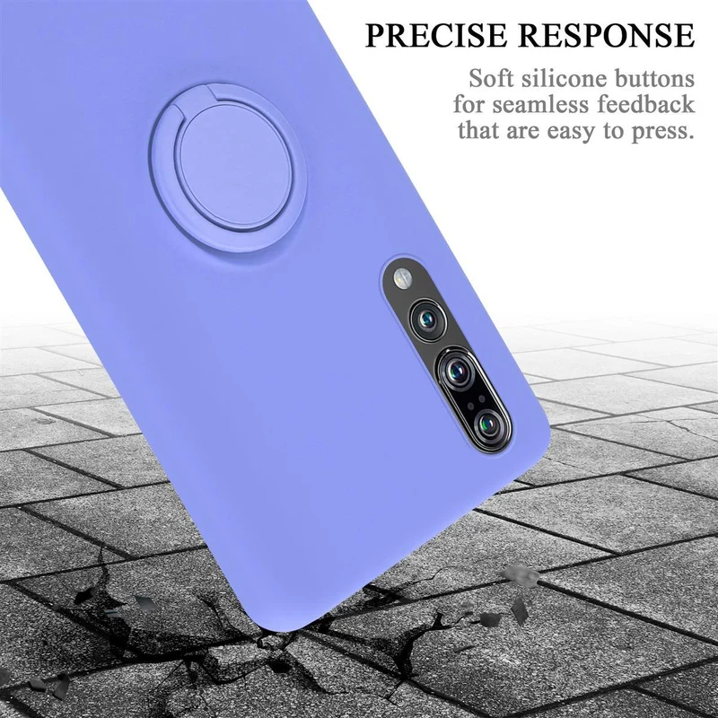 Cadorabo Hülle kompatibel mit Huawei P20 PRO / P20 PLUS Schutzhülle aus flexiblem TPU Silikon mit Ring